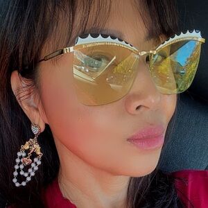 ✨Vintage Alexander McQueen Yellow-Tinted Women's Sunglasses✨